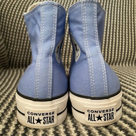Converse platform hi top blue sneaker women’s shoe size 10 - Picture 5 of 11